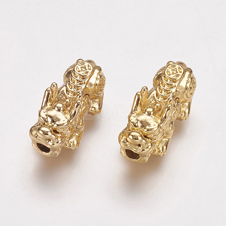 Real 24K Gold Plated Alloy Beads X-PALLOY-L205-06A-1