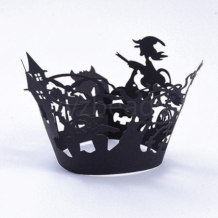 Broom Witch Halloween Cupcake Wrappers CON-G010-D10-1