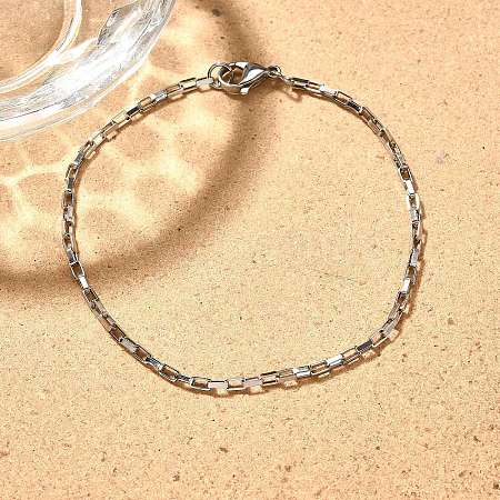 Tarnish Resistant 316 Surgical Stainless Steel Box Chain Bracelets BJEW-JB01865-1