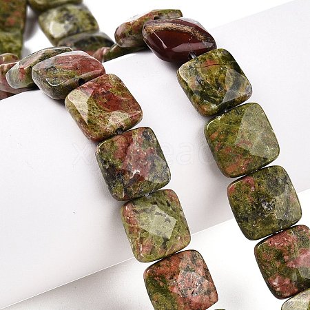 Natural Unakite Beads Strands G-T138-158-1