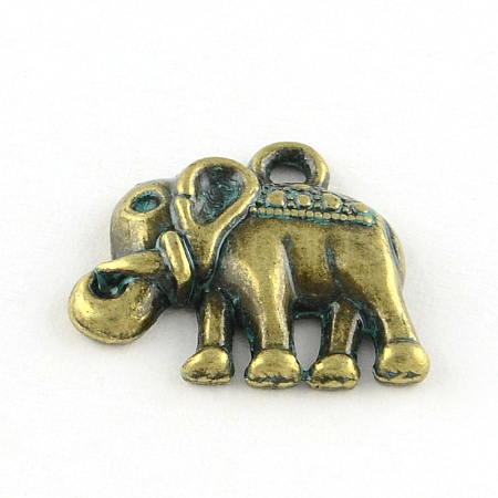 Elephant Zinc Alloy Charms PALLOY-R065-185-LF-1