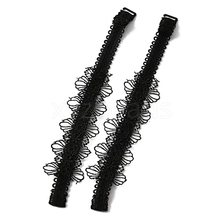 Adjustable Vintage Polyester Lace Shoelaces FIND-WH0110-257A-1