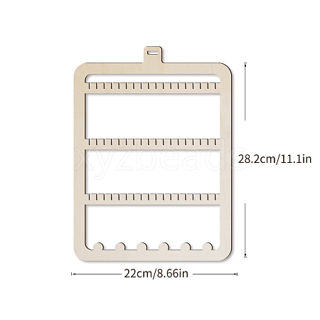 Rectangle Wood Wall Mounted Display Rack PW-WG43679-03-1