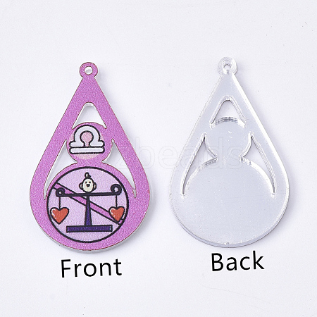 Acrylic Pendants X-OACR-S035-16F-1