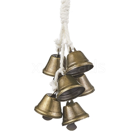 Iron Bell Pendant Decorations HJEW-JM02177-1