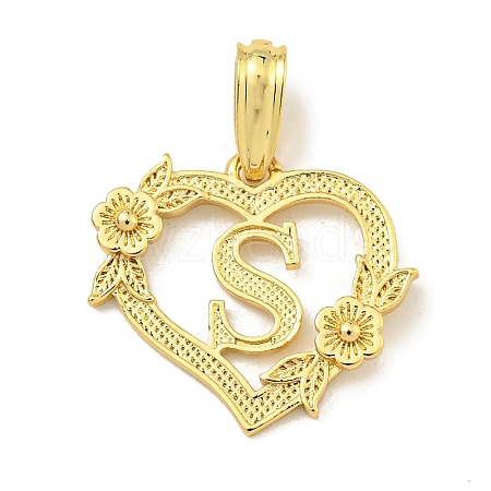 Heart Brass Pendants KK-I714-04G-S-1