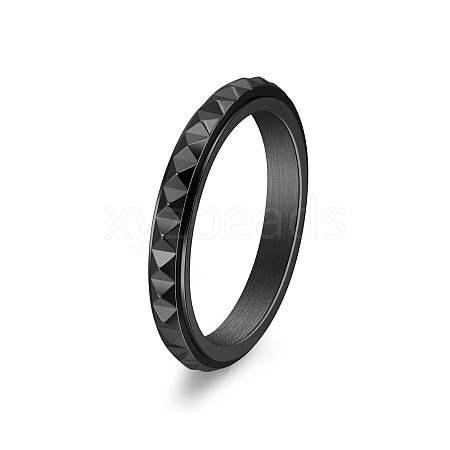 Rotatable Version Korean StyleRotatable Titanium Steel Finger Ring for Men PW-WGAB2A4-25-1