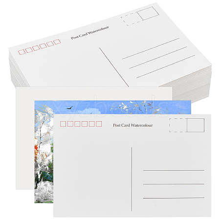 50Pcs Rectangle Blank Watercolor Paper Post Card DIY-WH0671-385-1