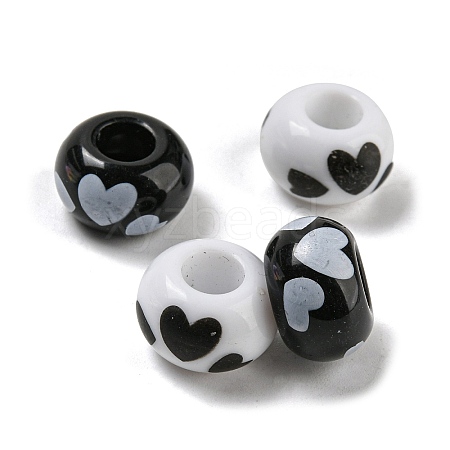 Printed Acrylic Beads OACR-E031-04B-1