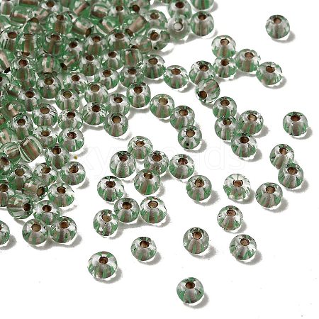 Transparent Stripe Glass Seed Beads GLAA-NH0001-06C-1