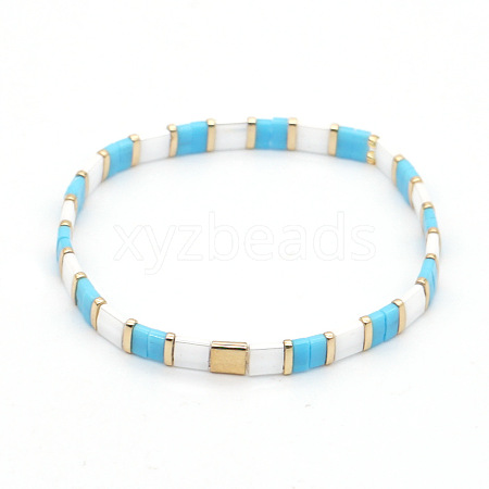 Bohemian Glass Seed Beaded Stretch Bracelets JM4508-64-1