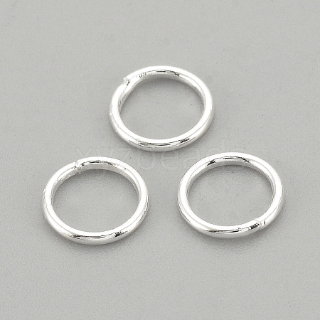 925 Sterling Silver Soldered Closed Jump Rings STER-S002-58-1
