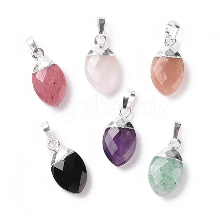 Natural Mixed Gemstone Pendants G-G854-03P-1