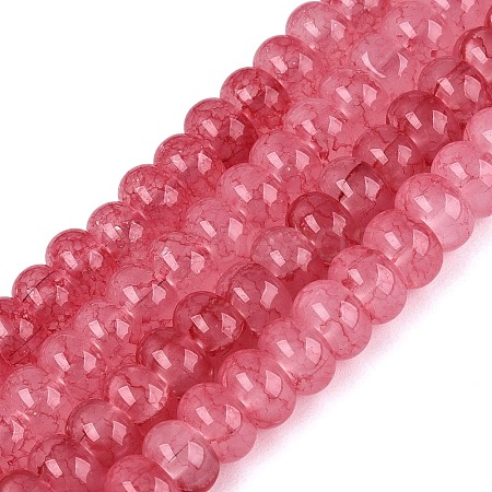 Imitation Jade Crackle Glass Beads Strands GLAA-Q108-05A-A07-1