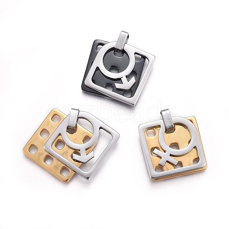 304 Stainless Steel Pendants STAS-O124-10M-1