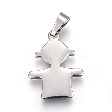 304 Stainless Steel Pendants STAS-I096-22G-1