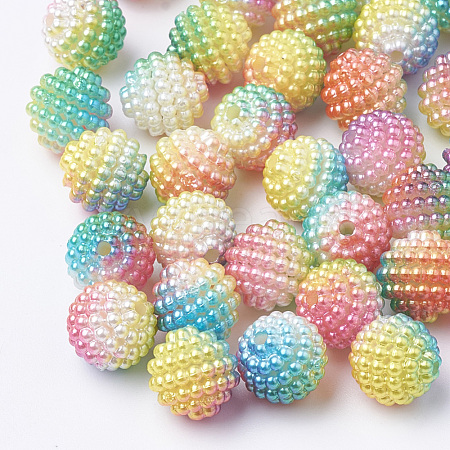 Imitation Pearl Acrylic Beads OACR-T004-10mm-17-1