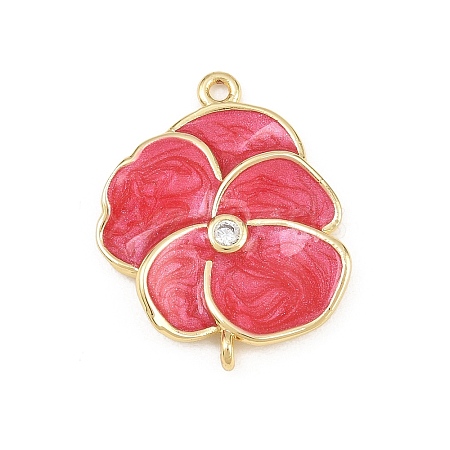 Brass Enamel Connector Charms KK-L275-57G-09-1
