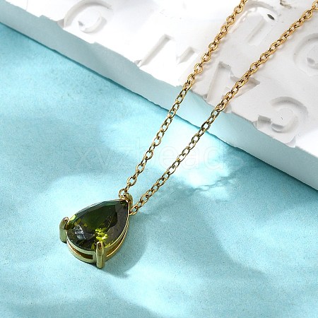 304 Stainless Steel Necklaces NJEW-R022-01G-08-1