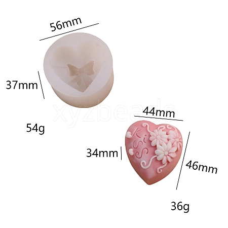 DIY Heart Shape Food Grade Candle Silicone Molds PW-WGD631A-03-1