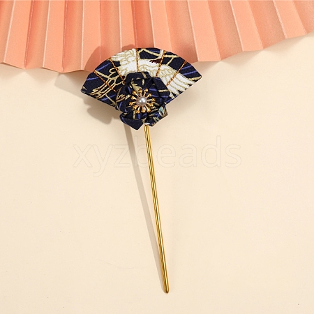 Flower Fan Cloth Hair Sticks PW-WG5DC28-02-1