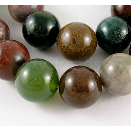 Natural Indian Agate Beads Strands G-G515-12mm-05-1