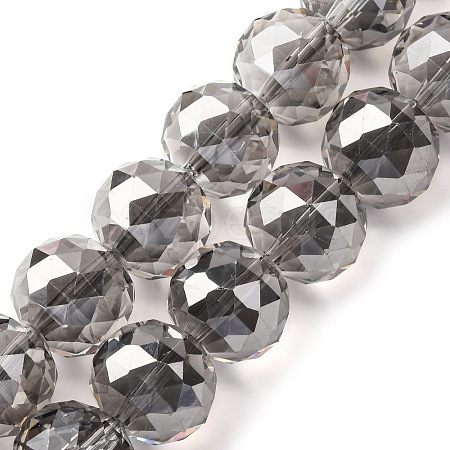 Transparent Electroplate Glass Beads Strands EGLA-N002-34H-F02-1