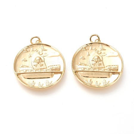 Brass Pendants KK-L006-021G-1