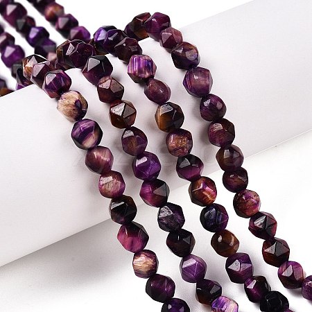 Dyed Natural Tiger Eye Beads Strands G-T138-220B-1