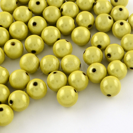 Spray Painted Acrylic Beads MACR-Q154-18mm-N01-1