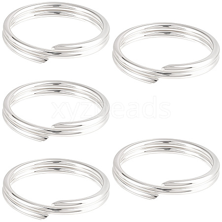 5Pcs 925 Sterling Silver Split Jump Rings STER-BBC0009-45D-1