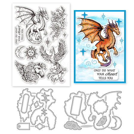 Globleland 1 Sheet Custom Fairy Tale PVC Plastic Clear Stamps DIY-GL0004-107-1