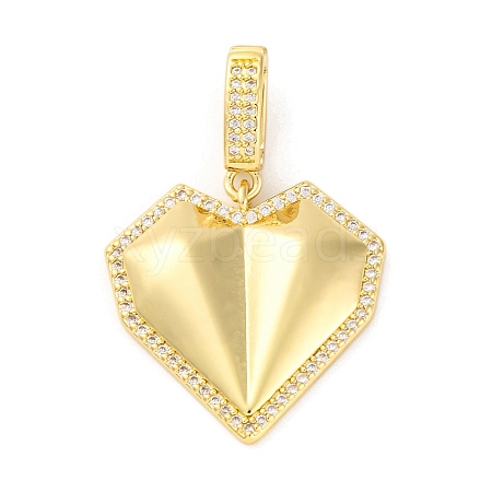 Brass Pendants with Cubic Zirconia KK-D536-05G-1