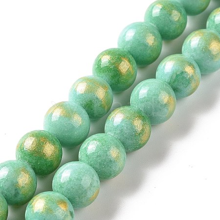 Natural Mashan Jade Beads Strands G-F670-A27-8mm-1