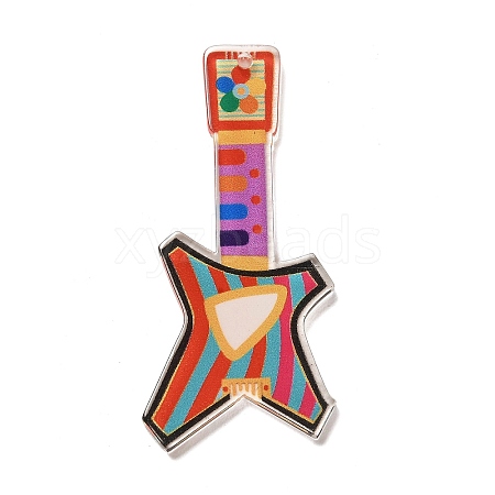 Instrument Theme Translucent Resin Big Pendants RESI-M037-03B-1