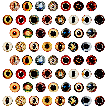 2Bags Fluorescent Glass Cabochons GGLA-PH0001-73-1