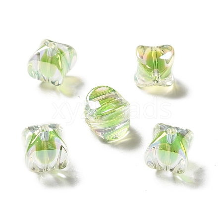 Two Tone UV Plating Rainbow Iridescent Acrylic Beads LS-TACR-D010-04D-1