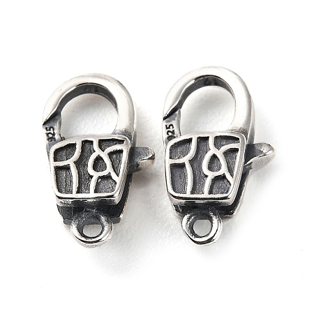 925 Thailand Sterling Silver Lobster Claw Clasps STER-D003-14AS-1