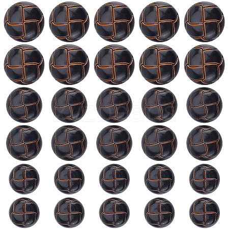 90Pcs 3 Styles Plastic Buttons BUTT-CY0001-10B-1