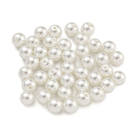 Baking Painted Pearlized Glass Pearl Round Beads HY-S004-01G-1