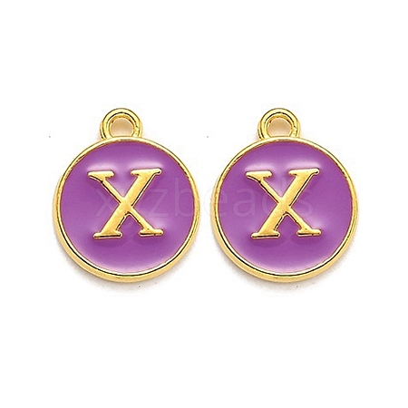Golden Plated Alloy Enamel Charms LS-ENAM-Q437-12X-1
