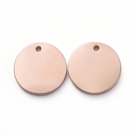 PVD Vacuum Plating 304 Stainless Steel Stamping Blank Tag Charms STAS-G215-11RG-1