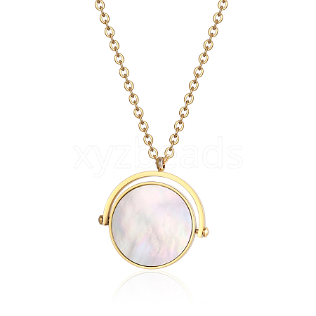 White Shell Pendant Necklaces ED7226-1-1