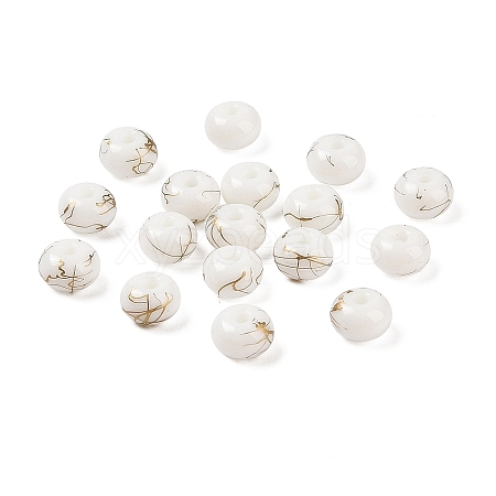 Opaque Spray Painted Glass Beads X1-GLAA-G118-01J-1