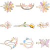 4 Bags 2 Styles Alloy & Resin Clip Hair Barrettes PHAR-SC0001-005-7