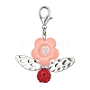 Acrylic Flower Pendant Decoration HJEW-JM01312-04-1