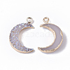 Druzy Resin Pendants X-RESI-S383-009-A03-2