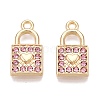 Rack Plating Alloy Rhinestone Pendants FIND-N005-29G-B-1