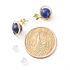 Mixed Gemstone Round Beads Stud Earrings for Girl Women EJEW-JE04666-6