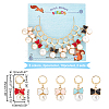 Alloy Enamel Bowknot Locking Stitch Markers HJEW-PH01572-2